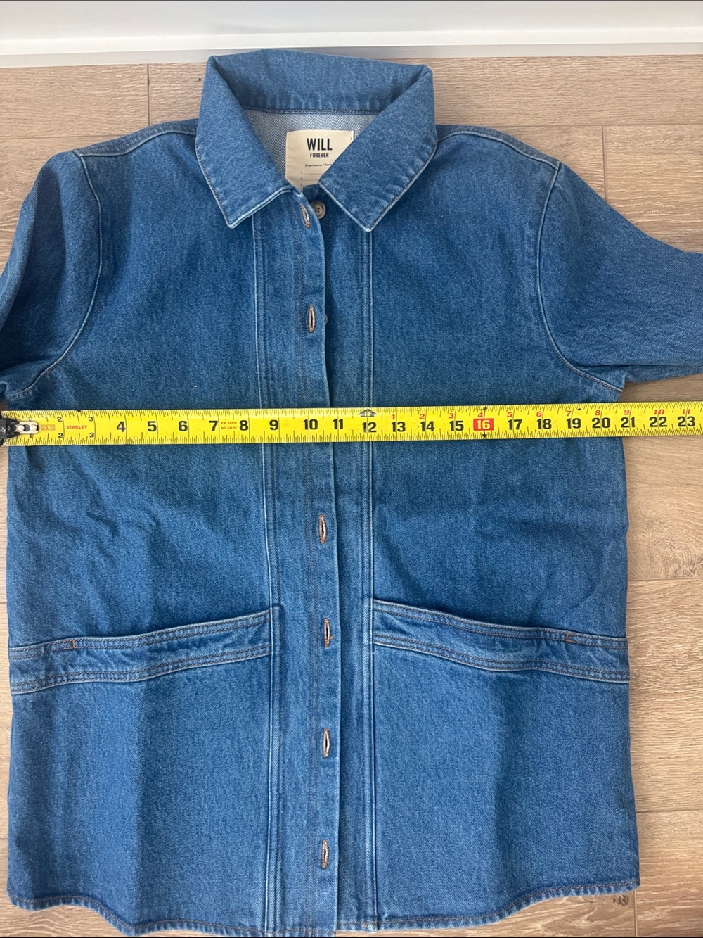 NWT Sezane Classic WILL Blue Denim Jacket - Picture 11 of 11